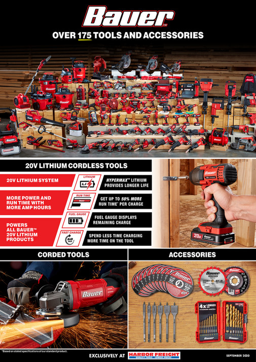 Harbor Freight Tools September Bauer Catalog V1 Page 1