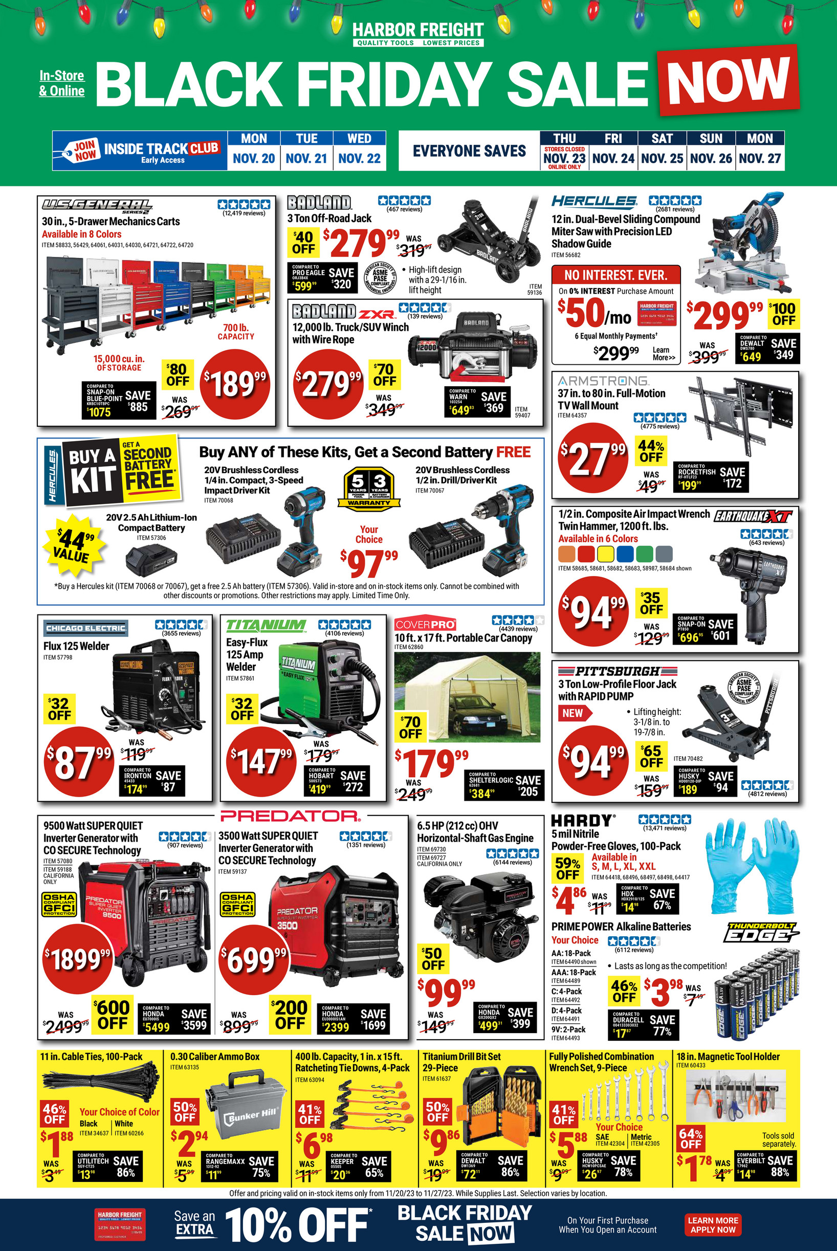 Harbor Freight Clearance Sale October 2022 End of Month Tool Deals