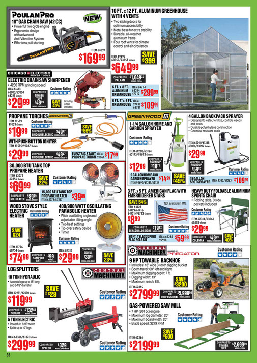 Harbor Freight Tools 8786 8789 Top 150 Page 32 33